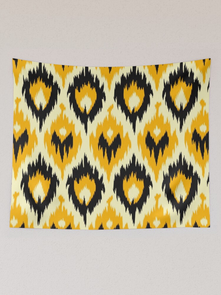 Thumbnail 2 of 3, Tapestry, Ikat Pattern designed and sold by SideSignal.
