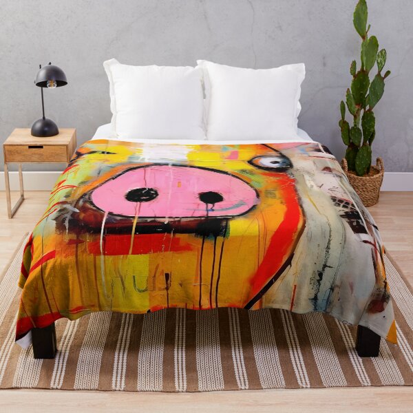 Item preview, Colorful Pig Artwork. Abstract Swine Splash. designed and sold by GiveMeMood.