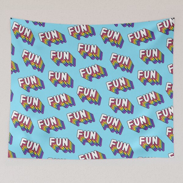 Item preview, FUN pattern. Blue. designed and sold by InnaPoka.