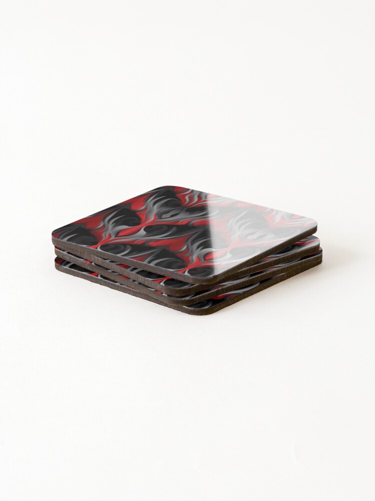 Thumbnail 4 of 5, Coasters (Set of 4), Ikat Pattern designed and sold by SideSignal.