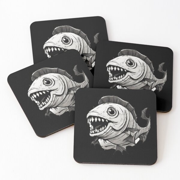 Item preview, piranha joe Halloween black and white fan art designed and sold by in-leggings.