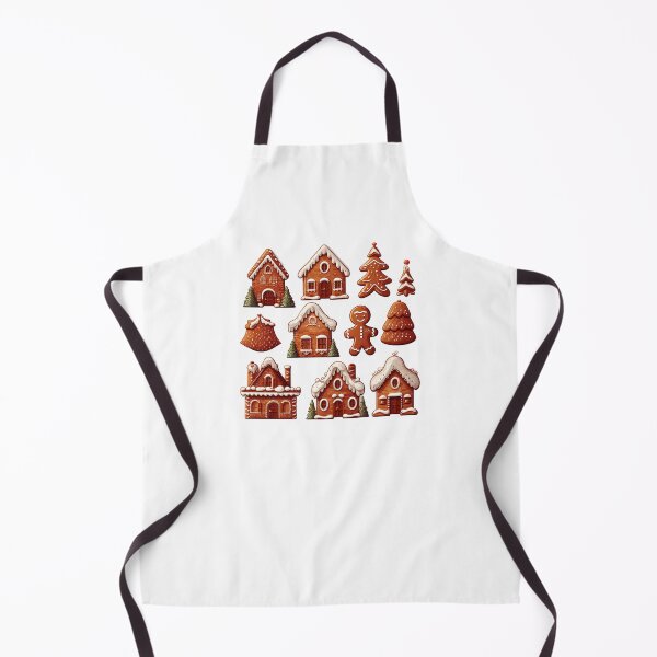 Item preview, Christmas Village Chocolate Gingerbread House Pinetree Snowman Pattern designed and sold by tjnextgen99.