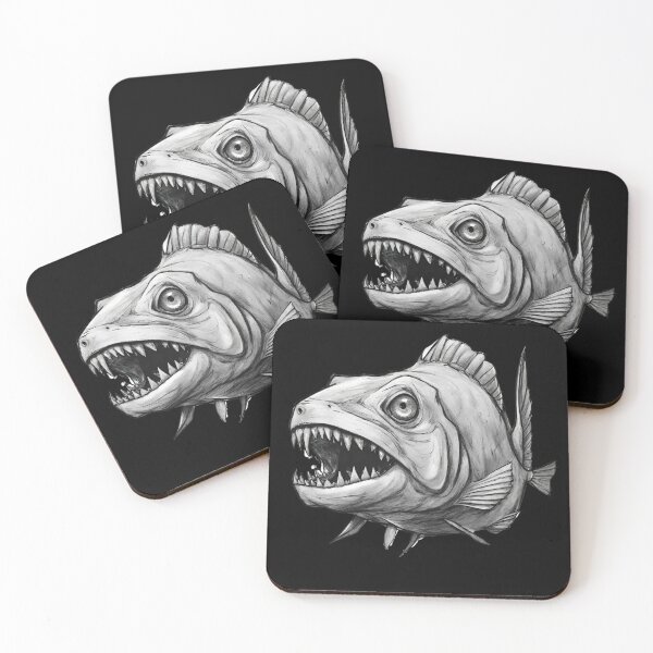 Item preview, piranha Joe Halloween black and white fan art designed and sold by in-leggings.