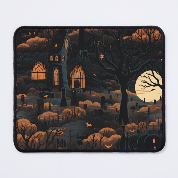 Item preview, Halloween cemetery seamless image 2 designed and sold by Witchanun Komutthong.