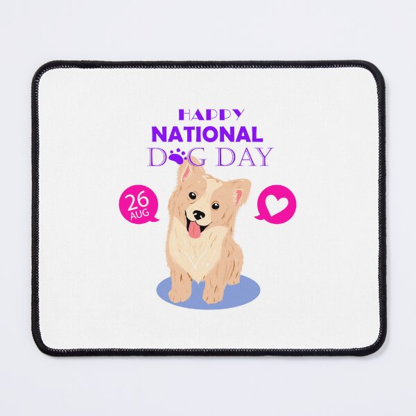 Item preview, cute dog portrait for national dog day, happy national dog day designed and sold by GreyStanzione1.