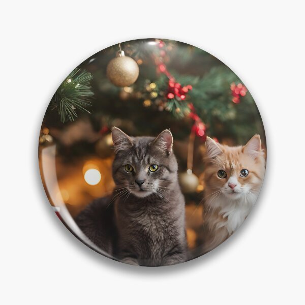 Item preview, Cute cats together under the Christmas tree designed and sold by MSPicArt.