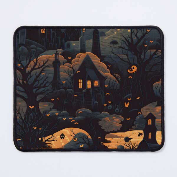 Item preview, Halloween cemetery seamless image 4 designed and sold by Witchanun Komutthong.