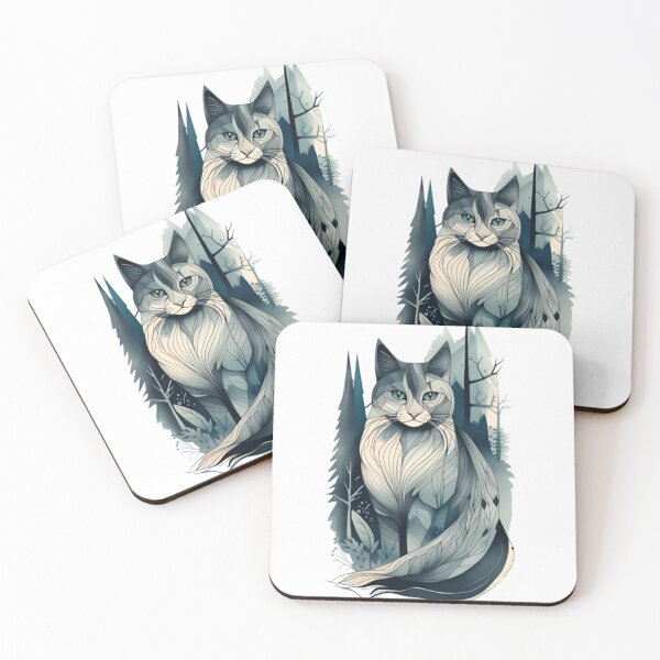 Item preview, Abstract cat wild forest designed and sold by KorArtStudio.