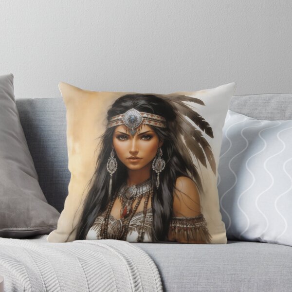 Item preview, Native American Indian Woman designed and sold by ArtCraftLab.