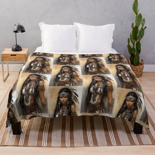 Item preview, Native American Indian Woman designed and sold by ArtCraftLab.