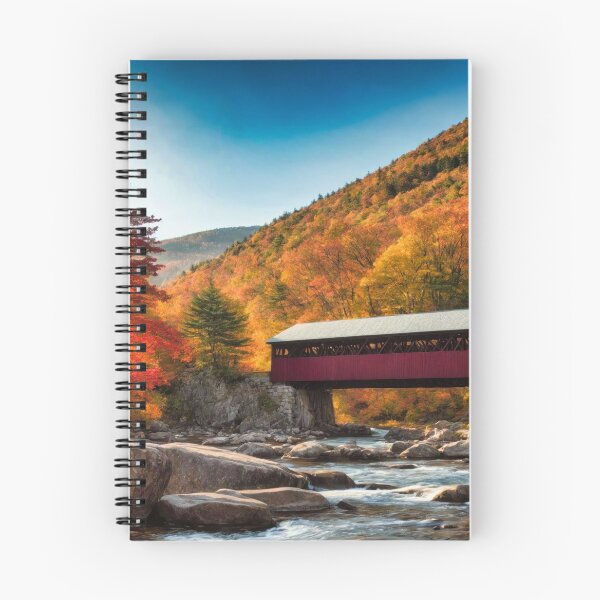 Item preview, Red Covered Bridge - Fall in New England no2 designed and sold by Glenburn Graphics.