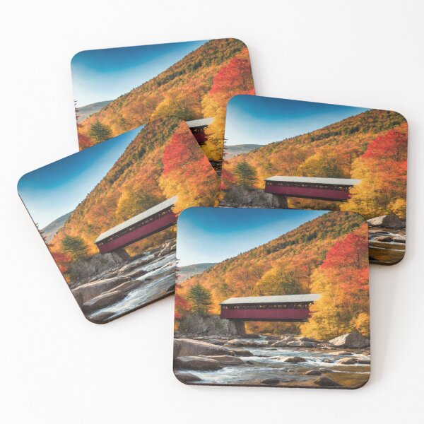 Item preview, Red Covered Bridge - Fall in New England no2 designed and sold by Glenburn Graphics.