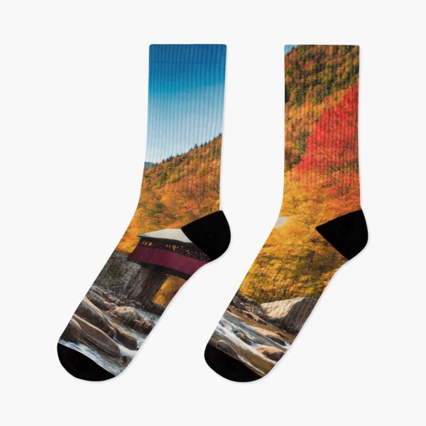 Item preview, Red Covered Bridge - Fall in New England no2 designed and sold by Glenburn Graphics.