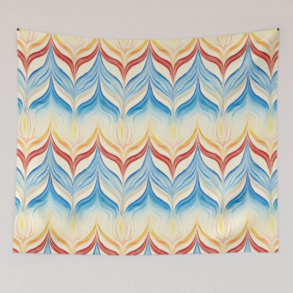 Item preview,  floral wave seamless pattern designed and sold by Phumtanis66.