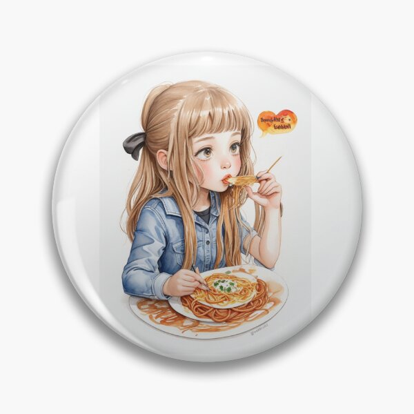 Item preview, Girl eating spaghetti designed and sold by desinganddecor.