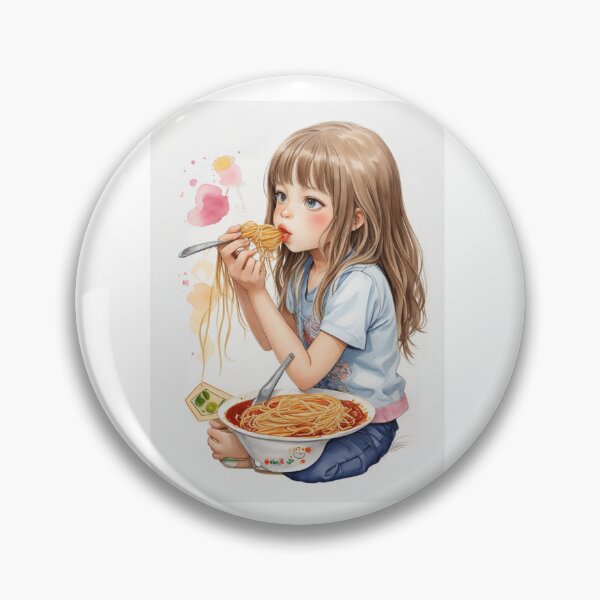 Item preview, Girl eating spaghetti designed and sold by desinganddecor.