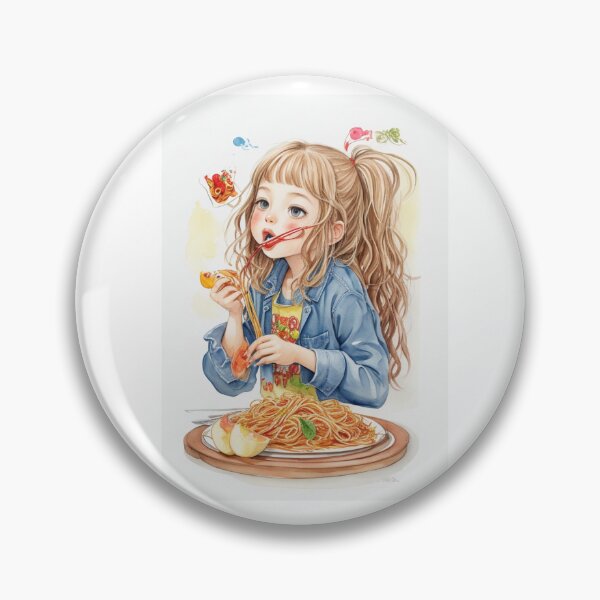 Item preview, Girl eating spaghetti designed and sold by desinganddecor.