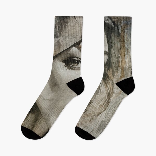 Item preview, Wall Art, Cleo, Portrait of a woman in the Banksy style. Infused with Banksy's signature blend of graffiti designed and sold by JacquiHall.