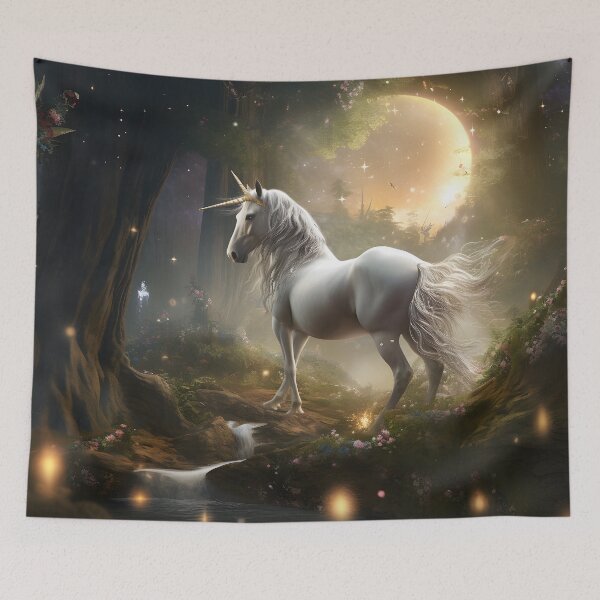 Item preview, unicorn in fairy tale designed and sold by Fairytale-11.