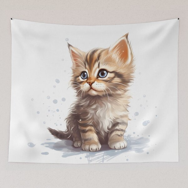 Item preview, Cute Kitty in the Rain designed and sold by ManuelAndreas.