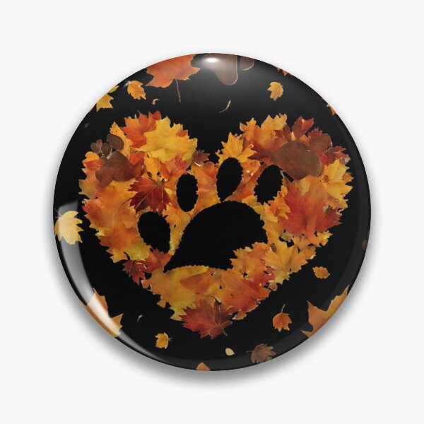 Item preview, Happy Thanksgiving with a dog paw print in my fall heart, 2025 Thanksgiving Day designed and sold by TreetopStudios.