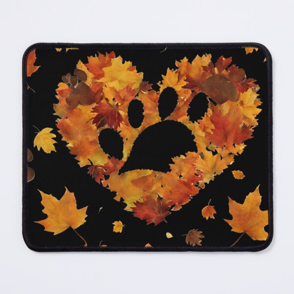 Item preview, Happy Thanksgiving with a dog paw print in my fall heart, 2025 Thanksgiving Day designed and sold by TreetopStudios.