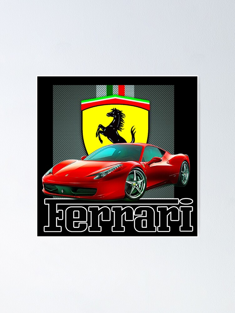 Minimalist Ferrari Super Car affiches et impressions par Hachico - Printler