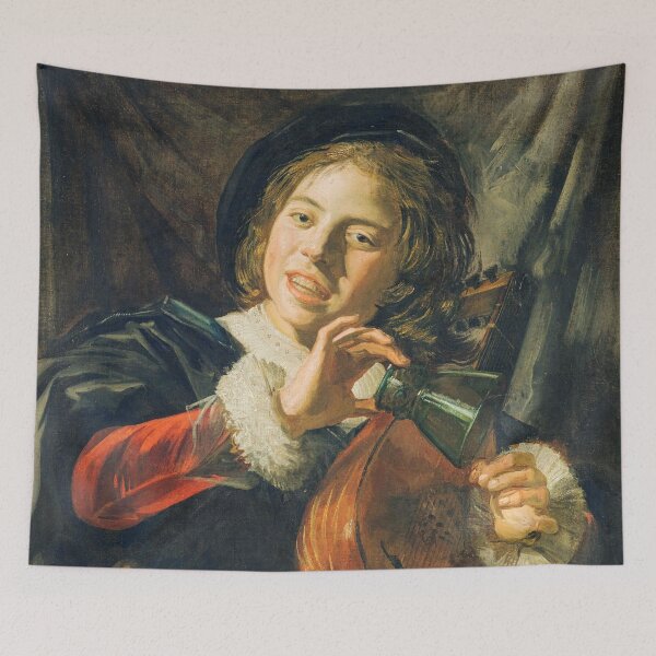 Item preview, Boy with Lute - Vintage Frans Hals Painting designed and sold by TheSoulOfArt.