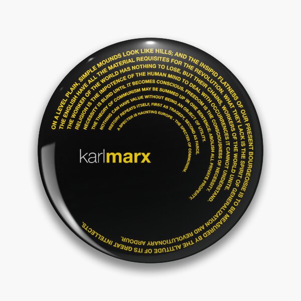 Item preview, Karl Marx famous quotes poster [gold] designed and sold by CMYKStudio.