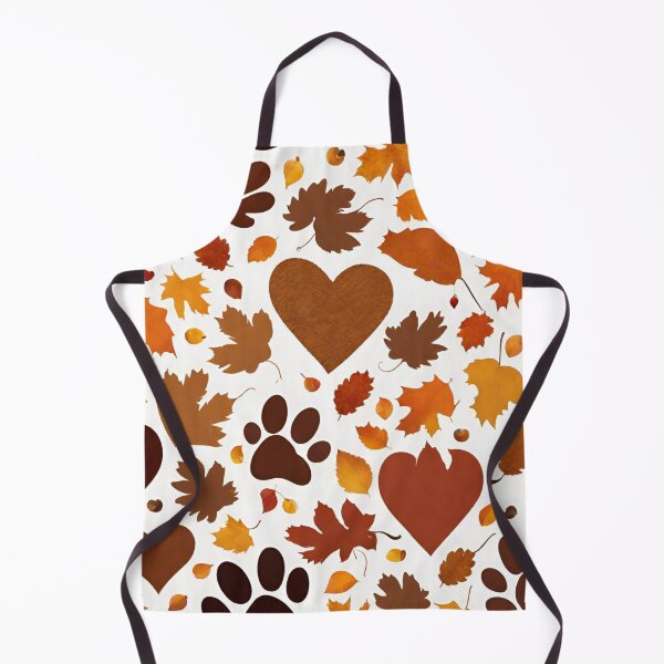 Item preview, Happy Thanksgiving with dog paw prints with my heart in fall leaves, 2025 Thanksgiving Day designed and sold by TreetopStudios.