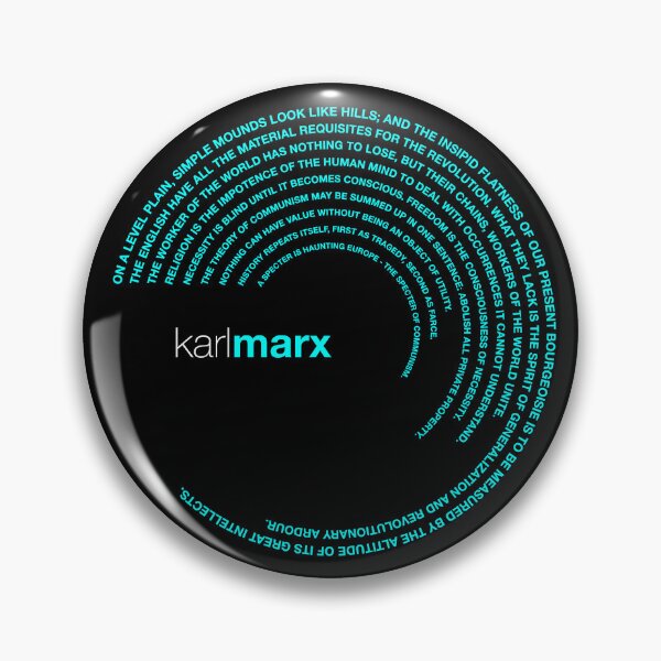 Item preview, Karl Marx famous quotes poster [aqua] designed and sold by CMYKStudio.
