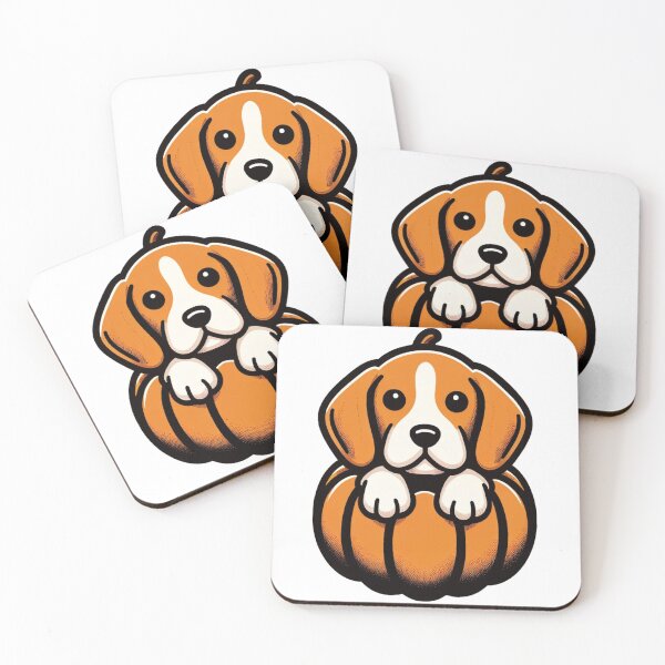 Item preview, Cute Vector Illustration, Beagle Puppy in a Pumpkin designed and sold by WooshiArt.