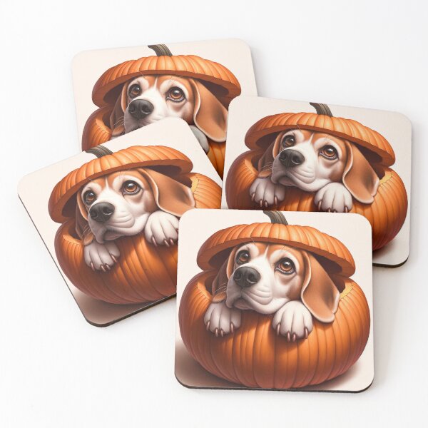 Item preview, Cute Digital Art, Beagle Puppy in a Pumpkin designed and sold by WooshiArt.