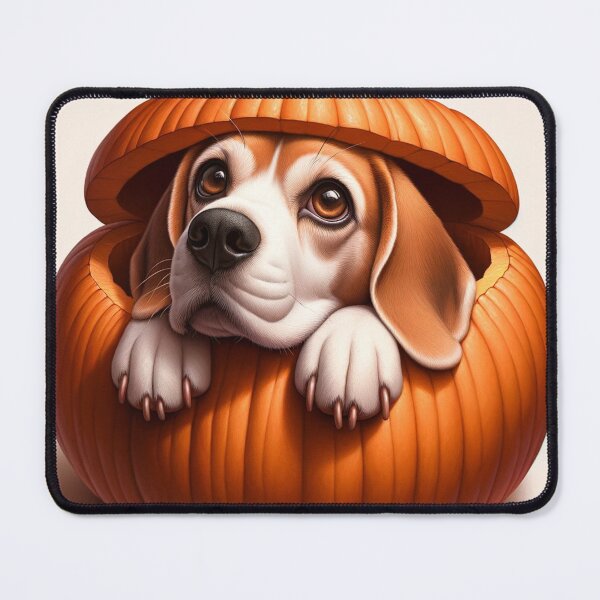 Item preview, Cute Digital Art, Beagle Puppy in a Pumpkin designed and sold by WooshiArt.