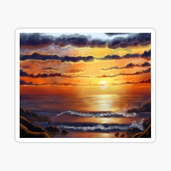 Sunset in SXM St Martin/St Maarten Sticker