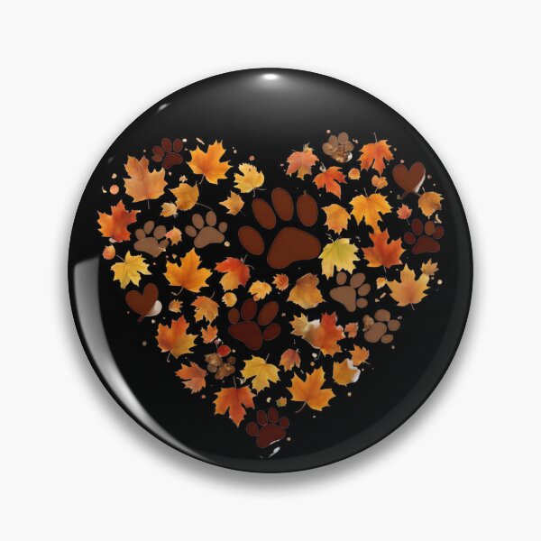 Item preview, Happy Thanksgiving with a dog paw print in my fall heart, 2025 Thanksgiving Day designed and sold by TreetopStudios.