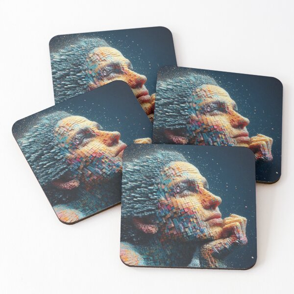 Item preview, Daydreaming. Portrait made up of 3D Shapes designed and sold by AtithasosTragos.