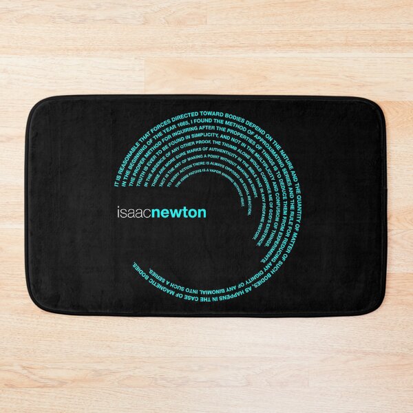 Item preview, Isaac Newton famous quotes poster [aqua] designed and sold by CMYKStudio.