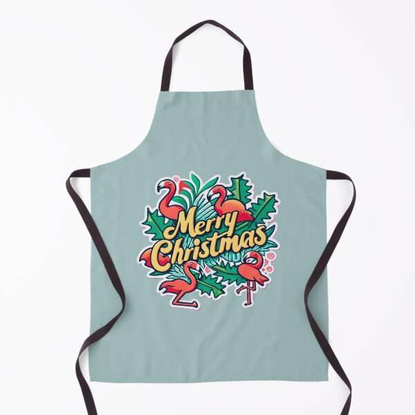 Item preview, flamingo christmas: Cute flamingo surronuded by tropical leaves designed and sold by The Knick Knack Nook.