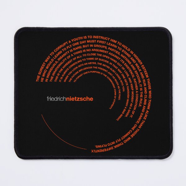 Item preview, Friedrich Nietzsche famous quotes poster [orangered] designed and sold by CMYKStudio.