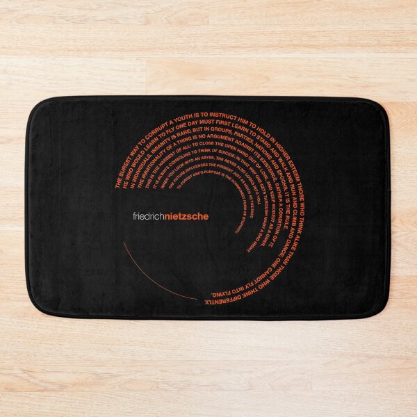 Item preview, Friedrich Nietzsche famous quotes poster [orangered] designed and sold by CMYKStudio.