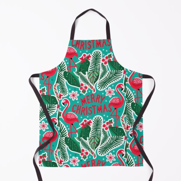 Item preview, flamingo christmas lover: Flamingo surrounded by tropica leaves designed and sold by The Knick Knack Nook.