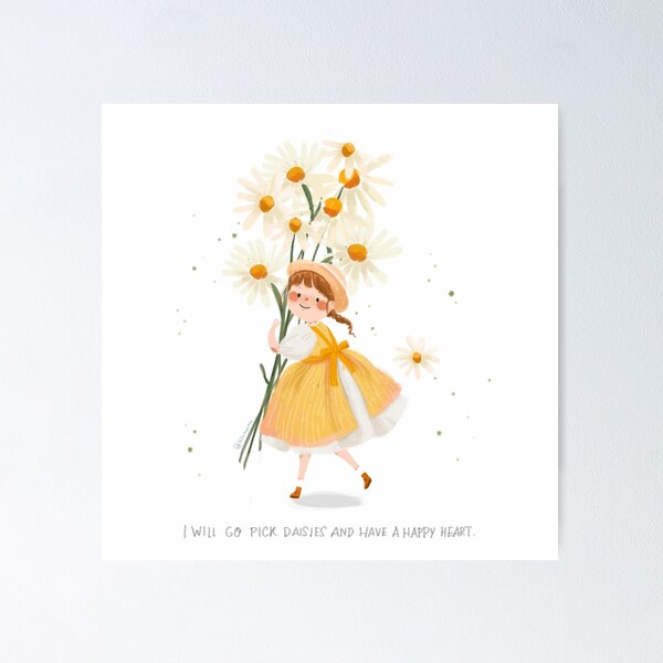 Item preview, Daisies Flower Girl designed and sold by lisasaputra.