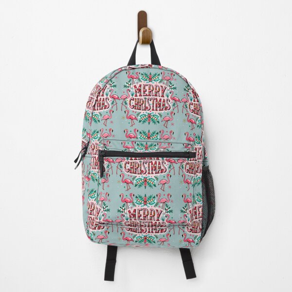 Item preview, flamingo christmas pattern: Cute flamingo wearing a santa hat' designed and sold by The Knick Knack Nook.