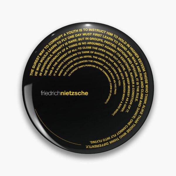 Item preview, Friedrich Nietzsche famous quotes poster [gold] designed and sold by CMYKStudio.