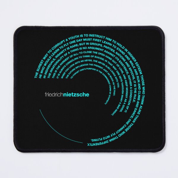 Item preview, Friedrich Nietzsche famous quotes poster [aqua] designed and sold by CMYKStudio.