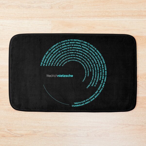 Item preview, Friedrich Nietzsche famous quotes poster [aqua] designed and sold by CMYKStudio.