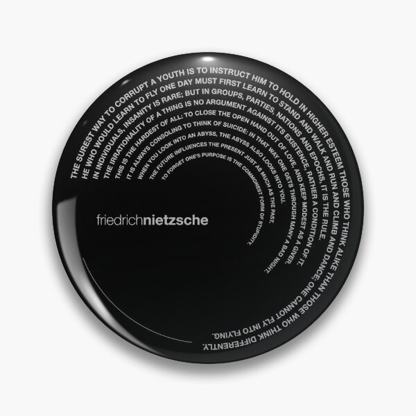 Item preview, Friedrich Nietzsche famous quotes poster [silver] designed and sold by CMYKStudio.