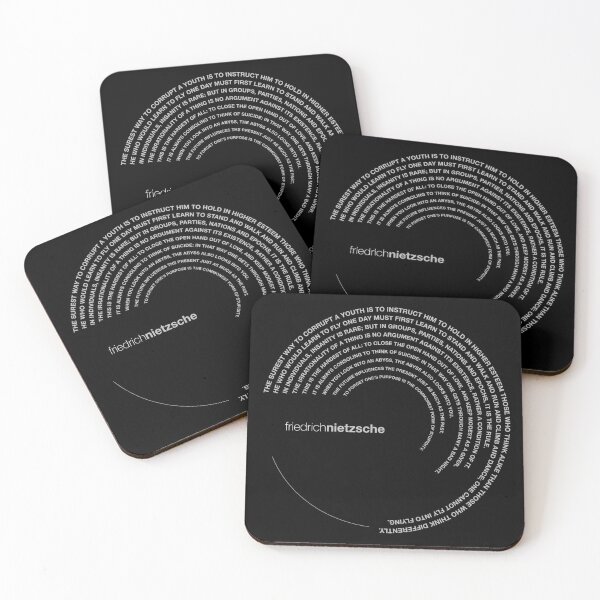 Item preview, Friedrich Nietzsche famous quotes poster [silver] designed and sold by CMYKStudio.