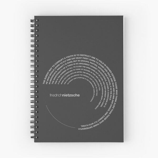 Item preview, Friedrich Nietzsche famous quotes poster [silver] designed and sold by CMYKStudio.